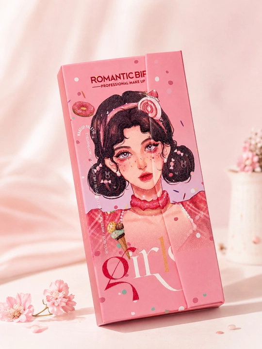 Книга-палетка для макияжа Romantic Bird 5 в 1, универсальный набор для яркого образа