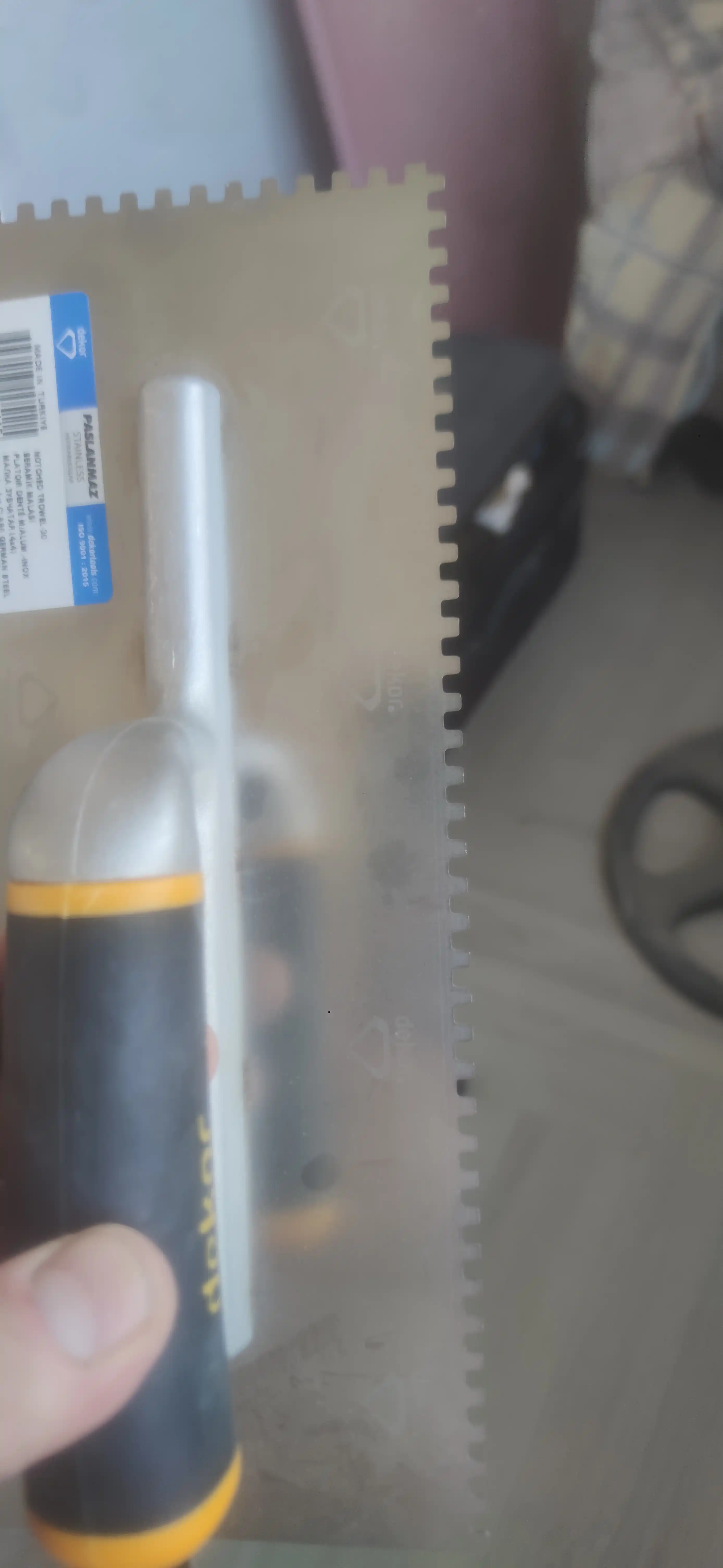Shpatel tishli Dekor, zanglamaydigan po'lat, 120 mm va 300 mm