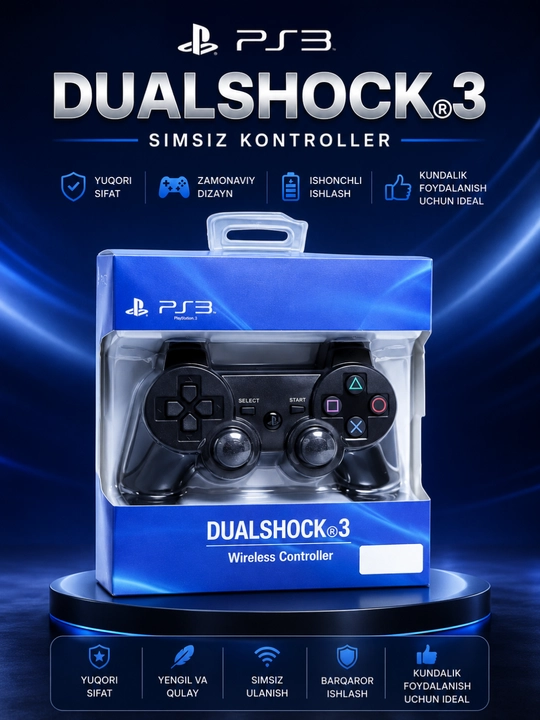 Беспроводной геймпад DualShock 3 для PS3 Bluetooth Wireless Controller - 