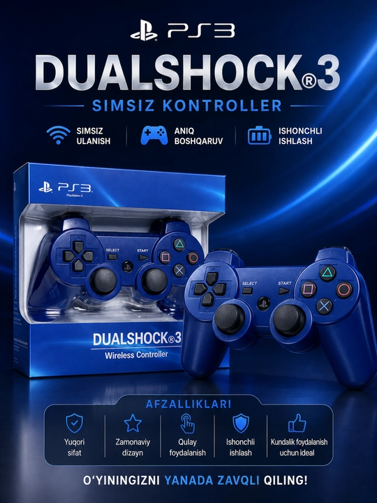 Беспроводной геймпад DualShock 3 для PS3 Bluetooth Wireless Controller - 