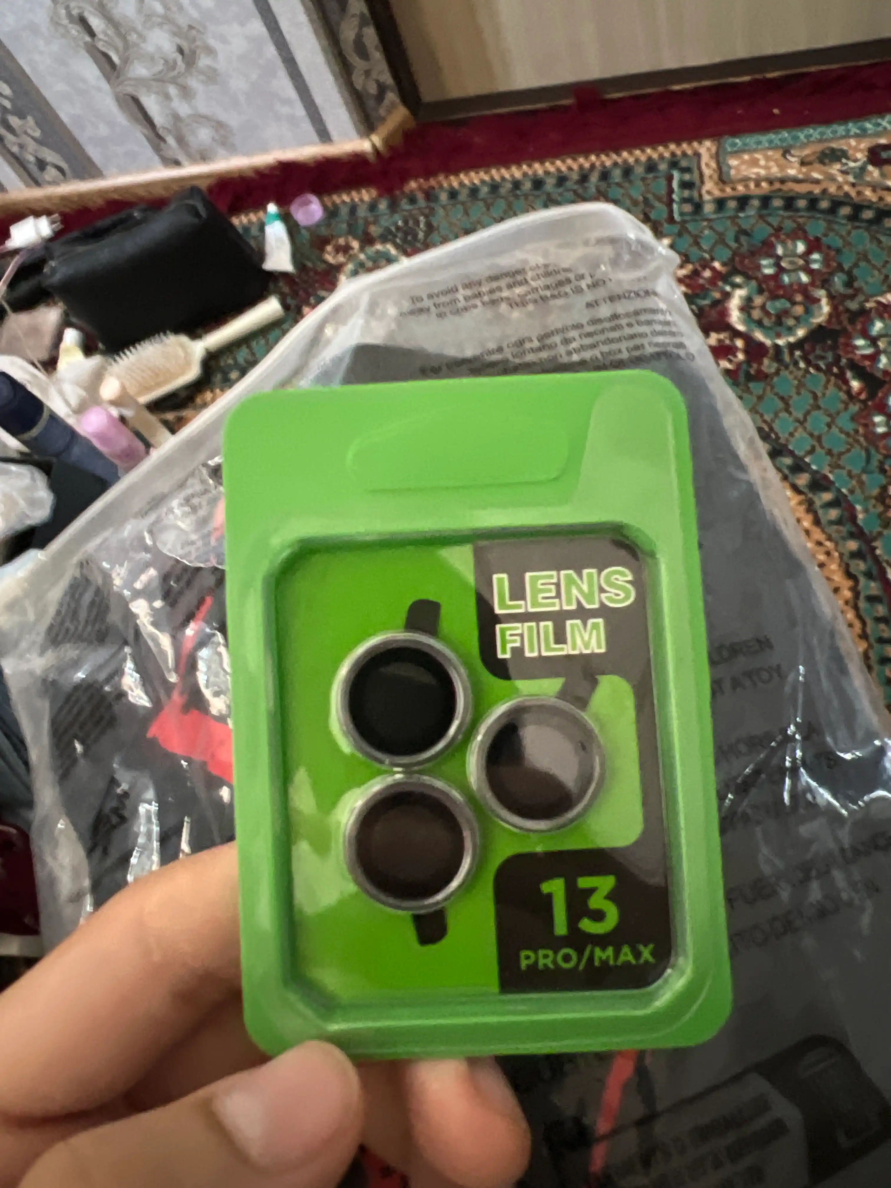 IPhone 11, 12, 13 mini, 14, 15, 16, 17 Pro, Pro Max kameralari uchun himoya oynasi