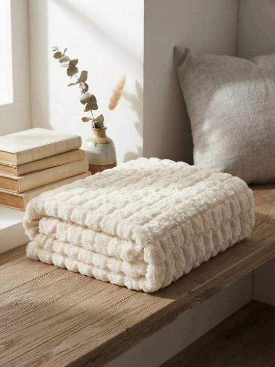 «Oq Bulut» pled 200×220 sm, bir qatlamli, oq rangda, yumshoq va shinam