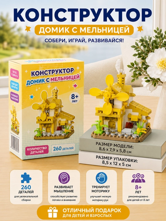 "Tog'lardagi uy" konstruktorlik to'plami - 579 dona