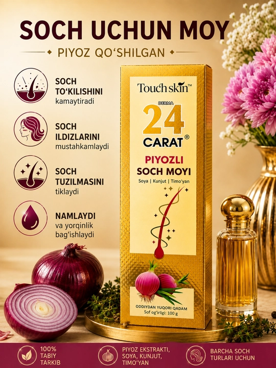 24 Karat — sochlaringiz uchun oltindek parvarish