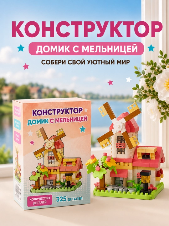 "Tog'lardagi uy" konstruktorlik to'plami - 579 dona - 