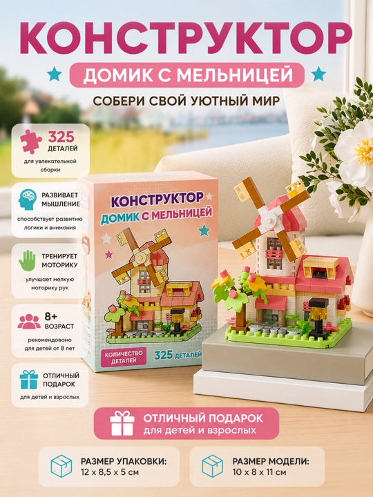 "Tog'lardagi uy" konstruktorlik to'plami - 579 dona