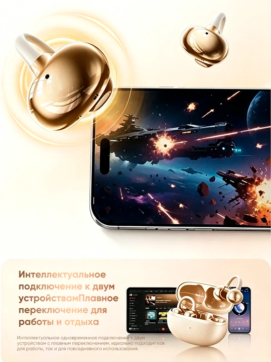 WiWU Openbuds O501, беспроводные наушники, IPX4, до 8 часов работы, беспроводные наушники