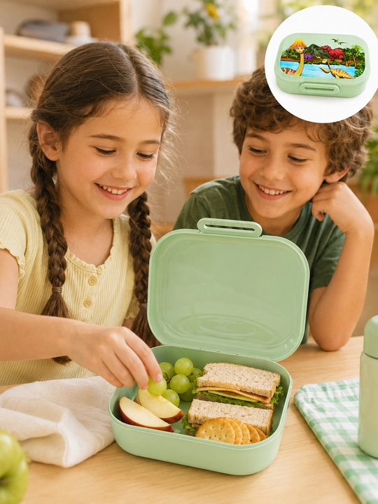 Rasmli va ruchkali bolalar tushlik qutisi, 0,9 l