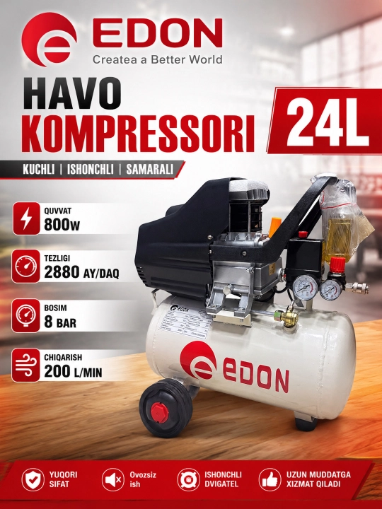 Havo Kompressor EDON 24L - 