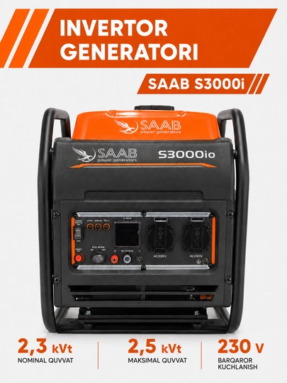 SAAB S3000io benzinli invertor generatori