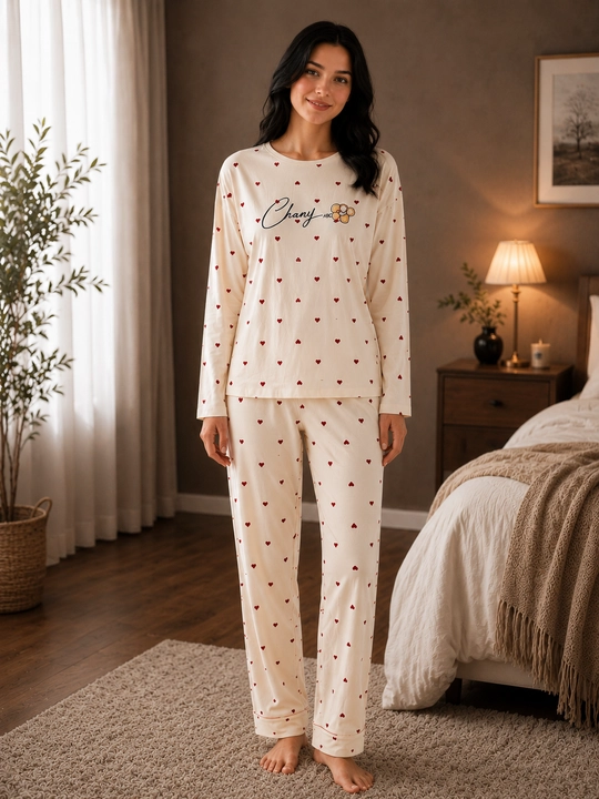 Ayollar uchun uzun yengli pijama to‘plami - 