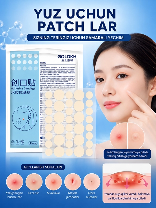 Patchlar, yopishqoq plastirlar, ugurilar uchun - 