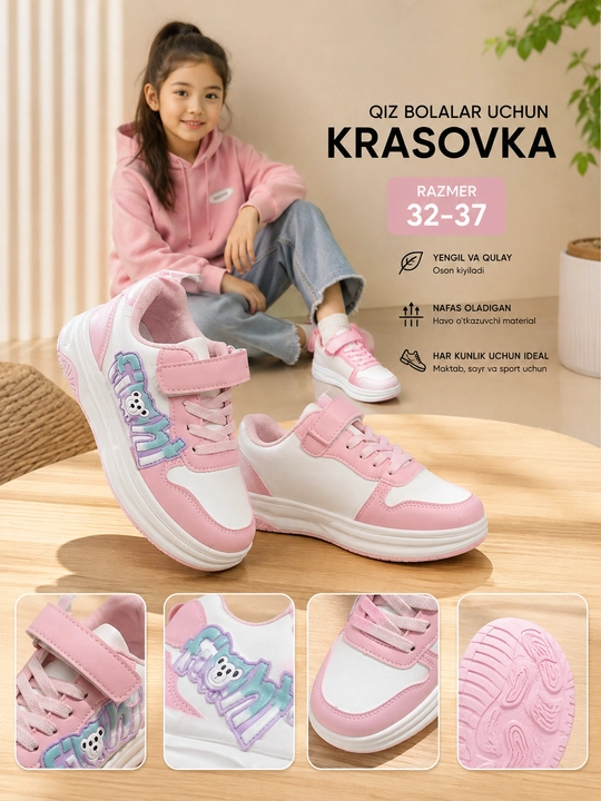 Qizlar uchun kundalik krossovka