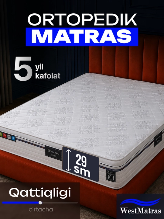 Kamfort Sleep – prujinasiz ortopedik matras 29 sm - 100% paxta - 