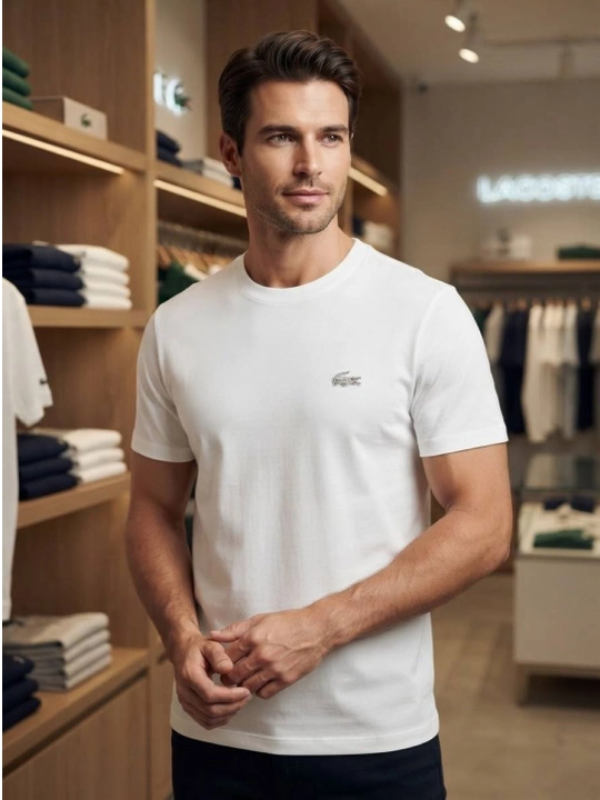 Мужская футболка Lacoste, 50% хлопок, производство — Турция - 