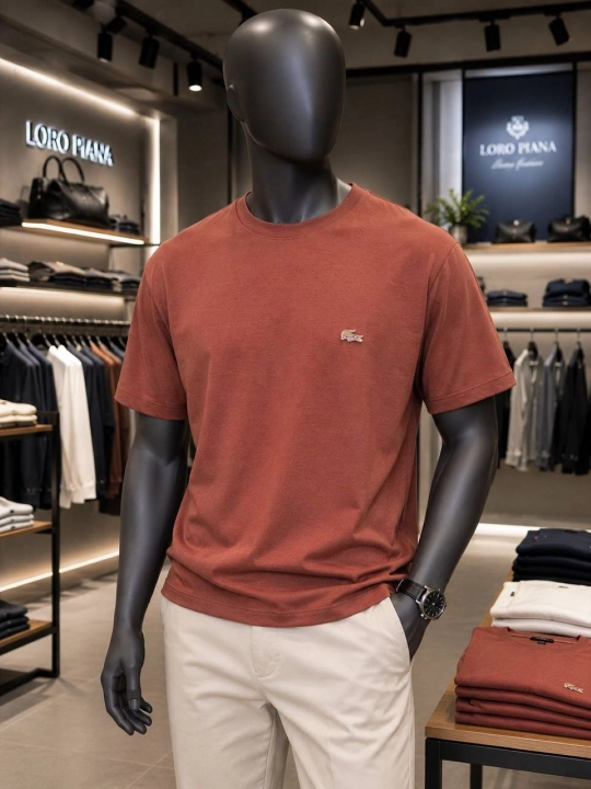 Futbolka Lacoste, 50% paxta, erkaklar uchun Turkiya mahsuloti
