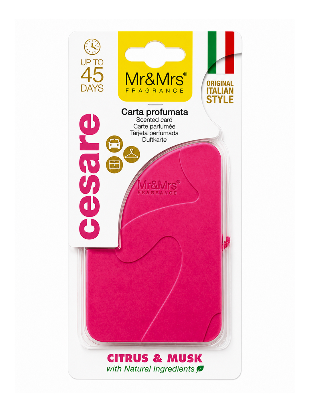 Mr&Mrs Fragrance Cesare Card avtomobil va uy uchun osma aromatizator - 