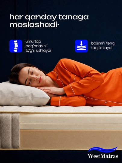 Беспружинный матрас WestMatras Foam 170х210 см: анатомический комфорт и идеальный сон