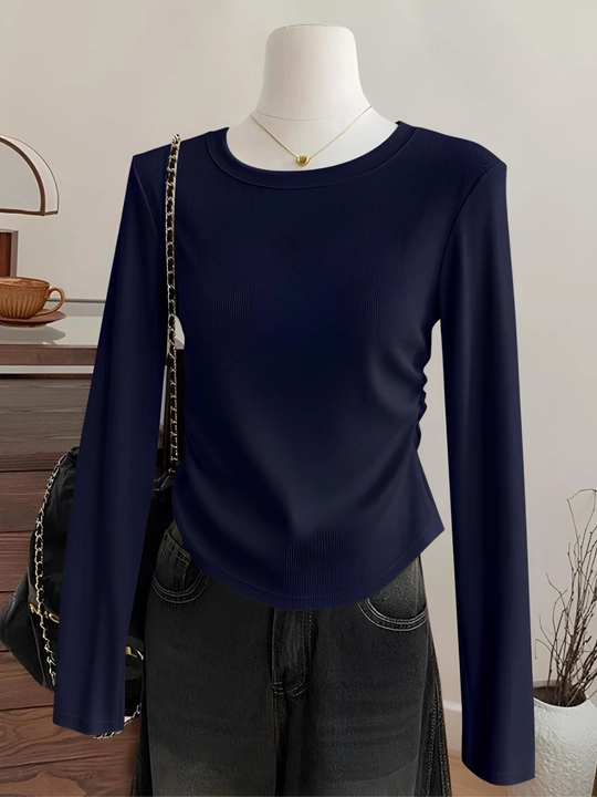 Ayollar uchun longslive, yengi uzun longslive bog'lamali, kuz-qish longslive