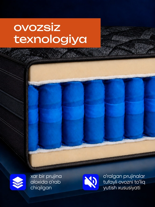Dark Night – prujinasiz ortopedik matras, 28 sm, matraslar