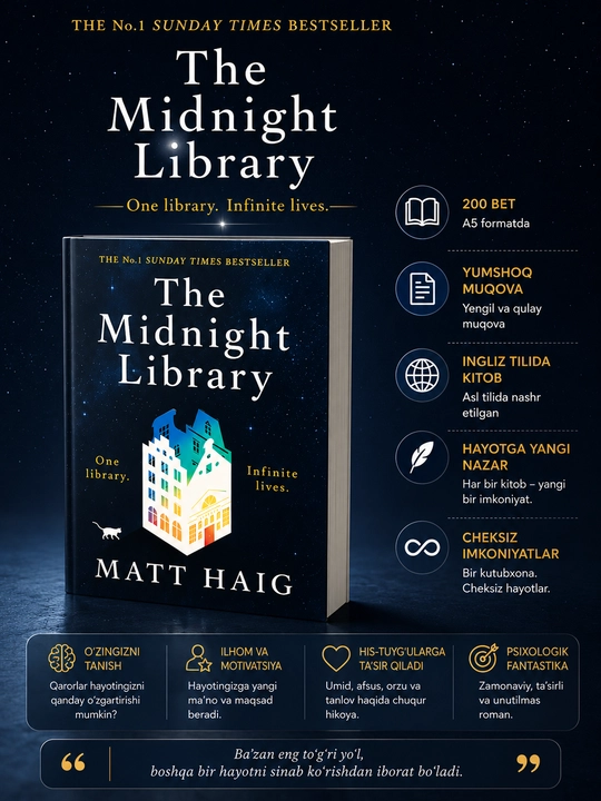 The midnight library. Matt Haig (Книга на английском языке) - 