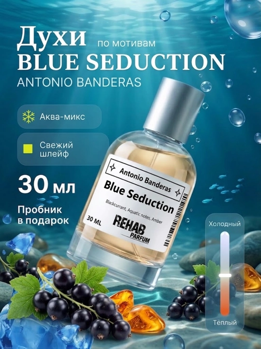 Blue Seduction Antonio Banderas erkaklar uchun extrait format parfum 30 ml - 