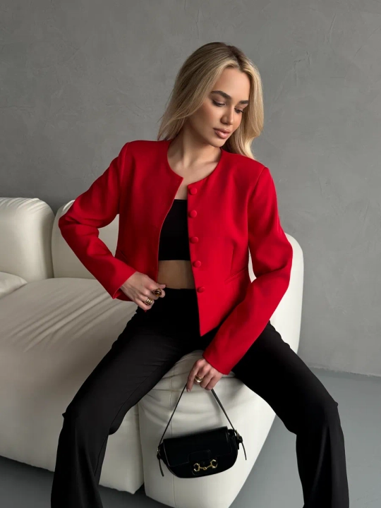 DEFNE ayollar uchun qisqa oversayz blazer - 