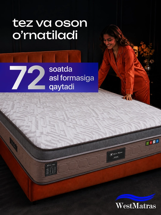 Royal Sleep – ikkitomonlama prujinasiz ortopedik matras, 28 sm, matraslar - 