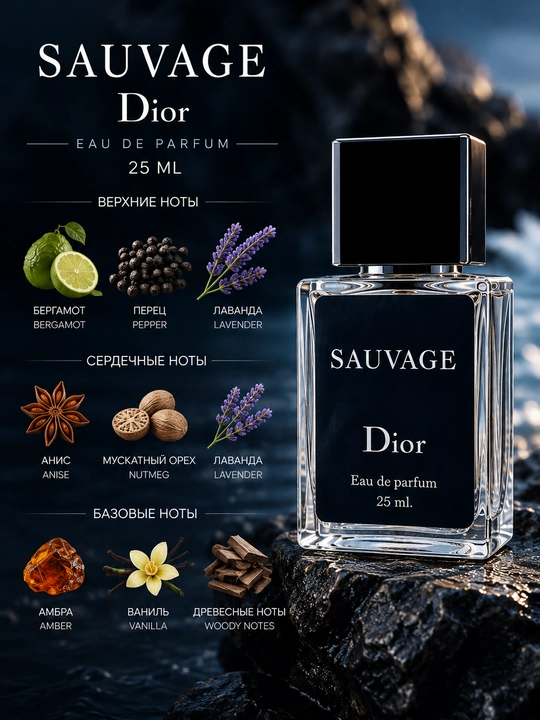 Dior Sauvage erkaklar parfyum suvi, Eau de Parfum, 25 ml