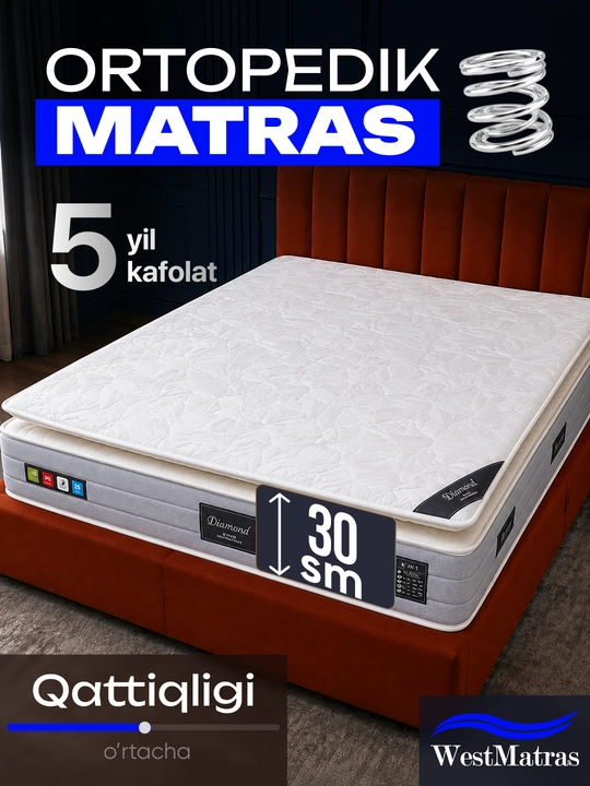 Diamond – tikilgan topperli ortopedik matras 30 sm, Sifatli matraslar - 