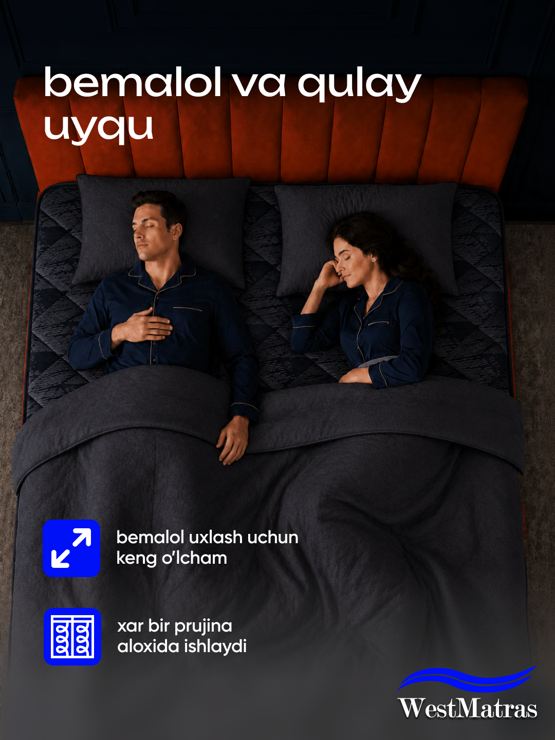 Анатомический матрас WestMatras 21 см | Независимые пружины