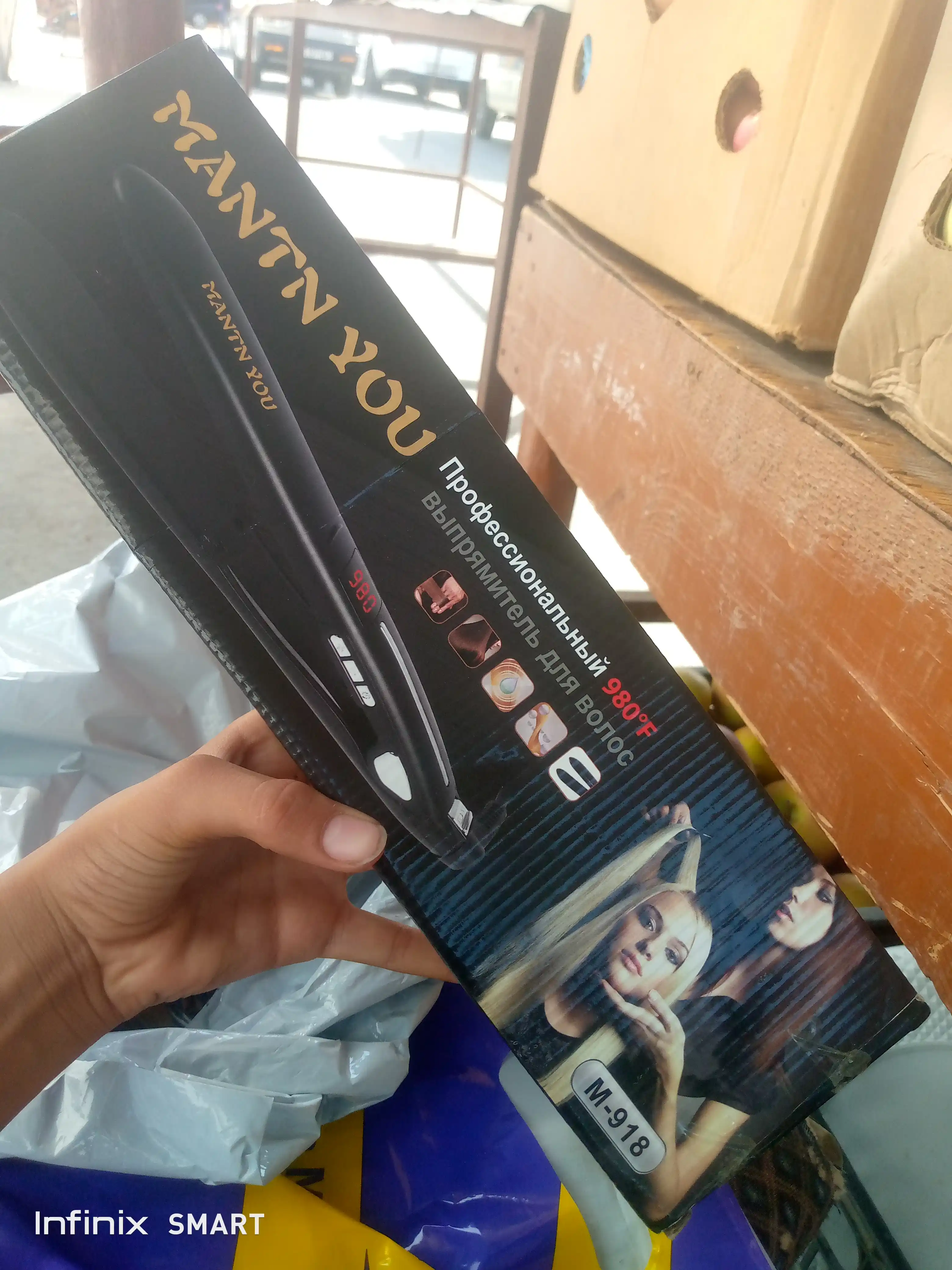 Professional soch tekislovchi dazmol Mantn You Stayler M-918, displeyli
