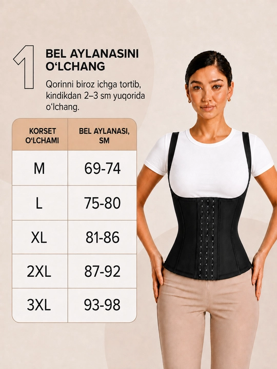 Ayollar uchun bel va qorin tortuvchi korset, ayollar korreksiyalovchi ichki kiyimi, bandaj