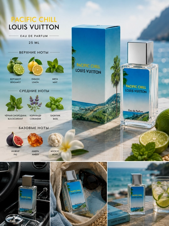 Louis Vuitton Pacific Chill uniseks Parfyumlangan suvi, 25 ml