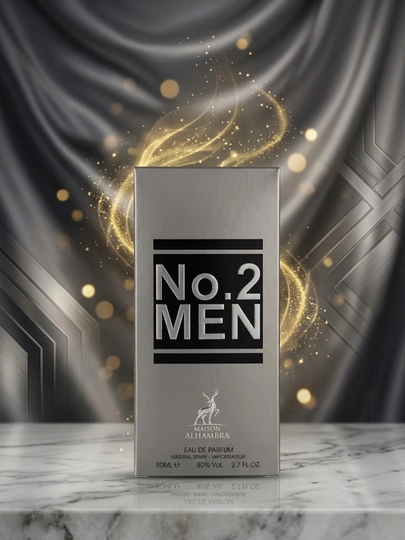 Мужские духи No.2 Men 80 мл, парфюмерная вода с древесным и свежим ароматом Alhambra - 