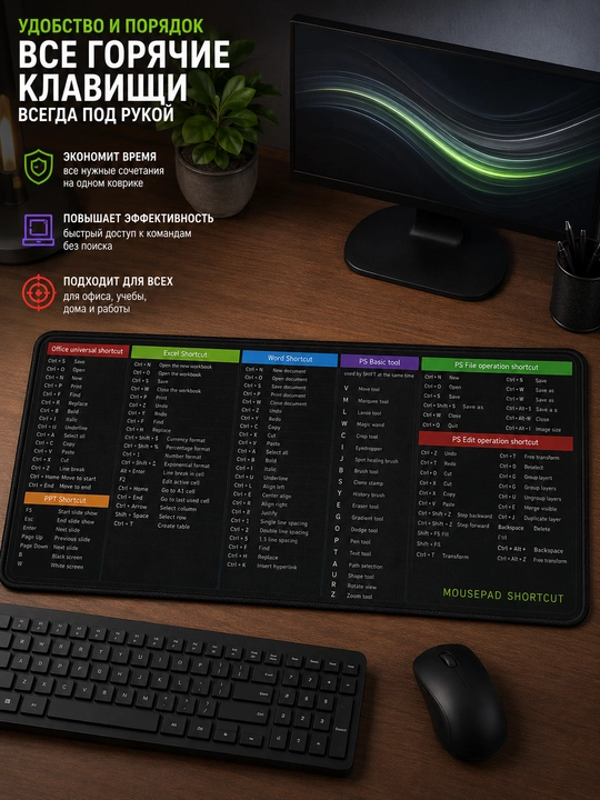 Katta kompyuter kovrik 80x30, gaming mouse pad va klavishli kompyuter gilamcha