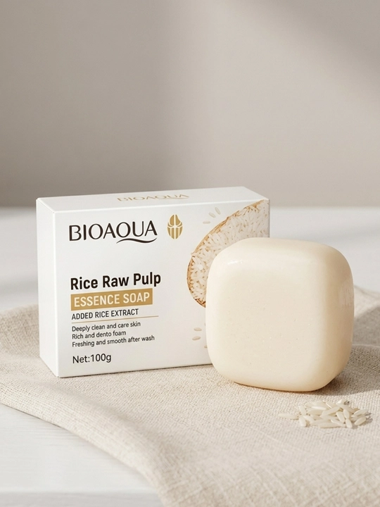 Мыло для лица и тела Bioaqua с экстрактом риса Rice Raw Pulp,