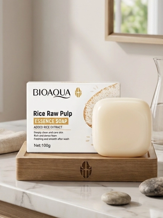 Мыло для лица и тела Bioaqua с экстрактом риса Rice Raw Pulp,