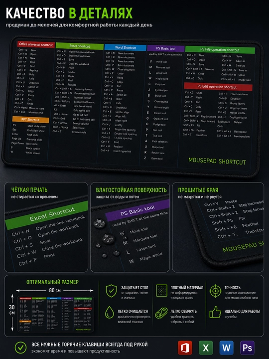 Katta kompyuter kovrik 80x30, gaming mouse pad va klavishli kompyuter gilamcha