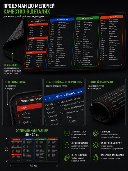 Katta kompyuter kovrik 80x30, gaming mouse pad va klavishli kompyuter gilamcha