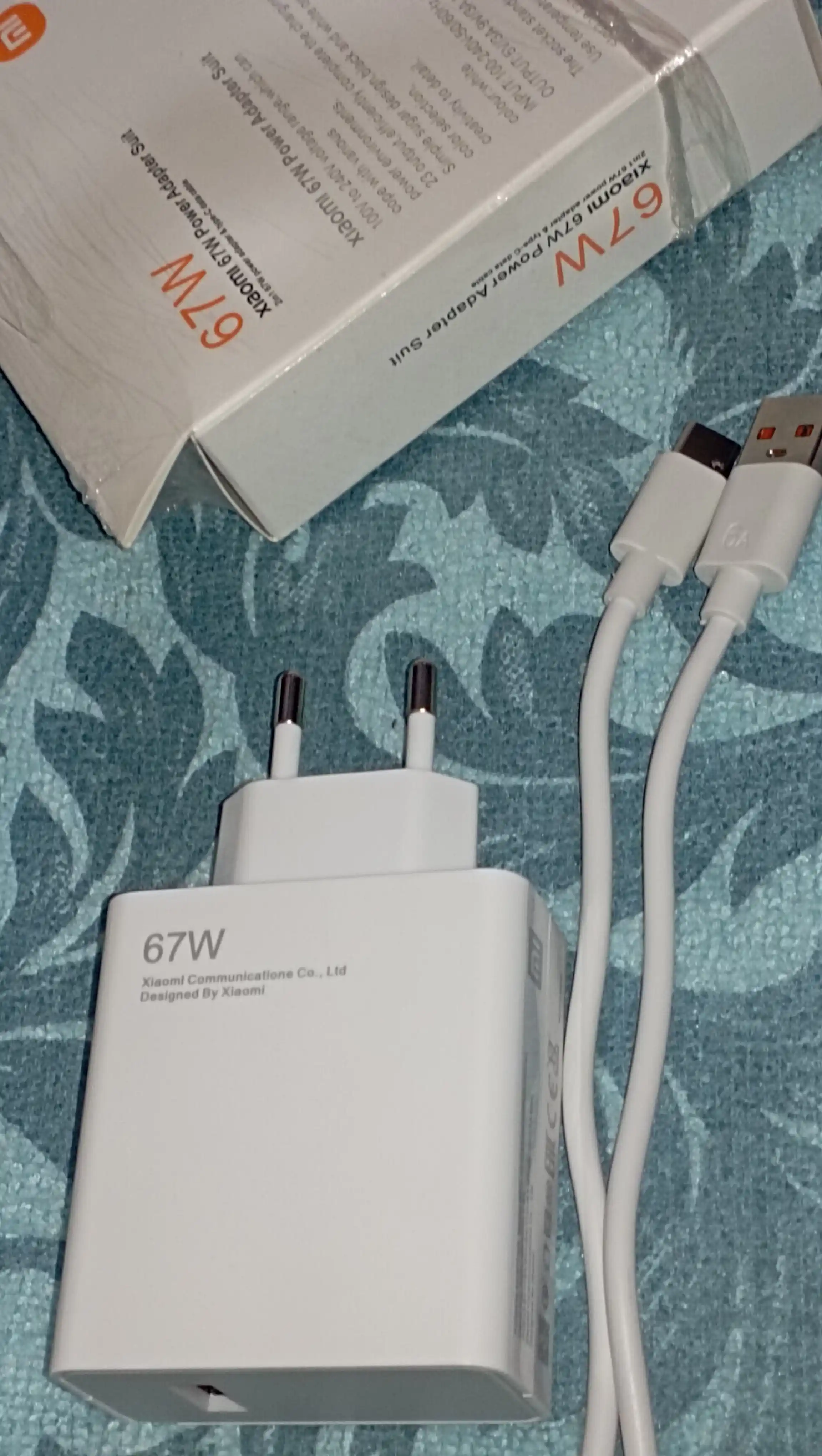 Samsung va Xiaomi Redmi uchun tezkor quvvatlash qurilmasi 120 Vt 67 Vt 33 Vt Type-C kabeli