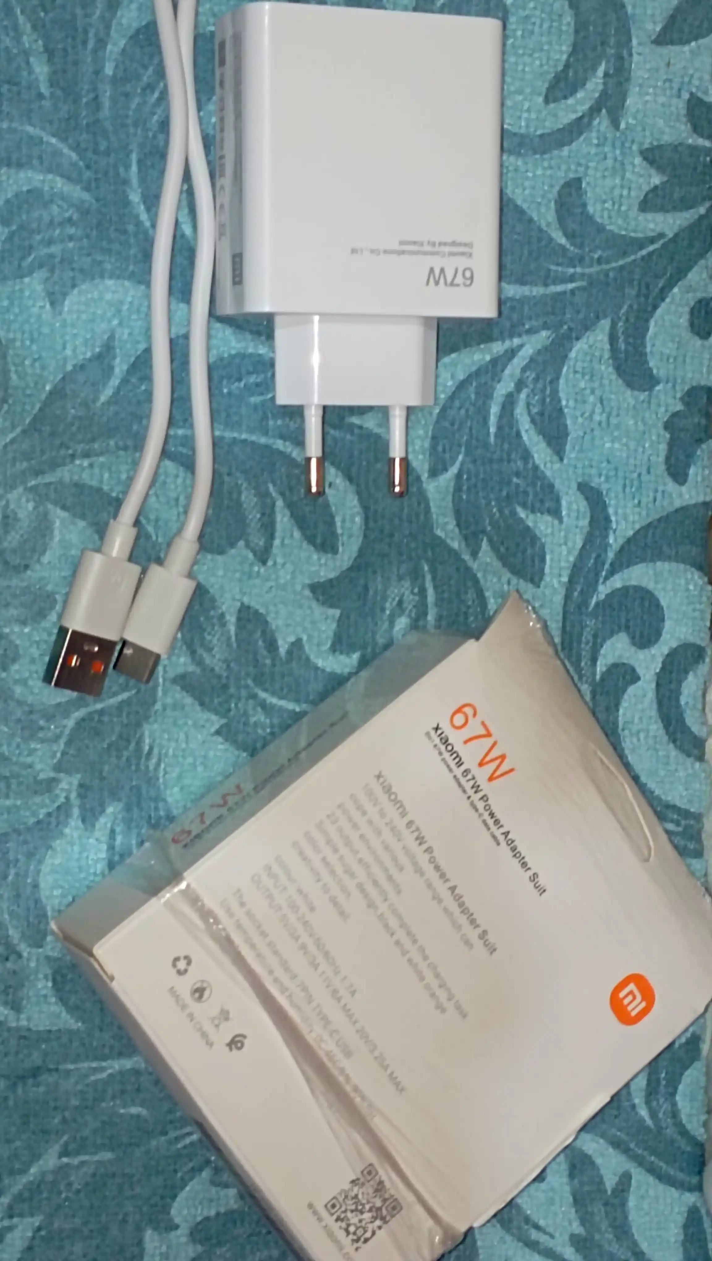 Samsung va Xiaomi Redmi uchun tezkor quvvatlash qurilmasi 120 Vt 67 Vt 33 Vt Type-C kabeli