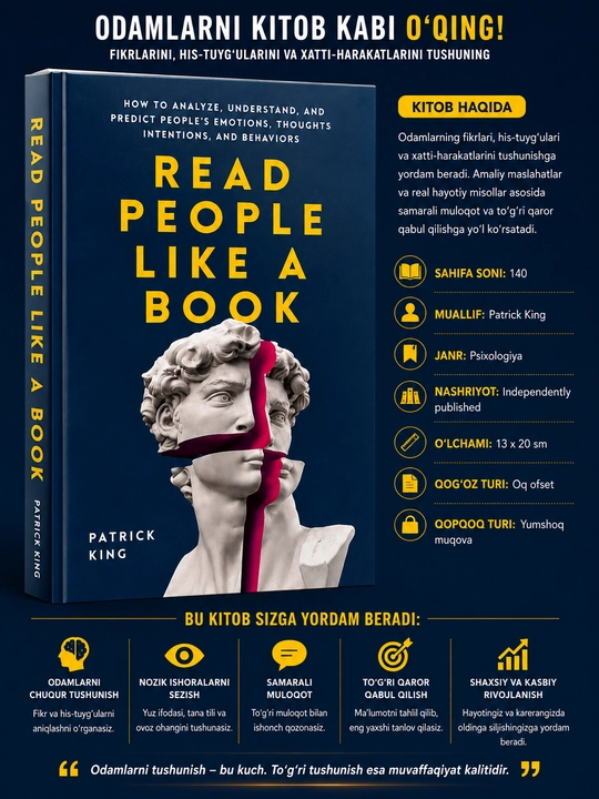 Read people like a book. Patrick King, Книга на английском языке