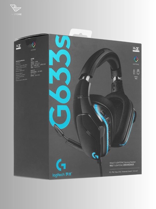 Mikrofon va RGB yoritgichli Logitech G633S 7.1 o‘yin garniturasi