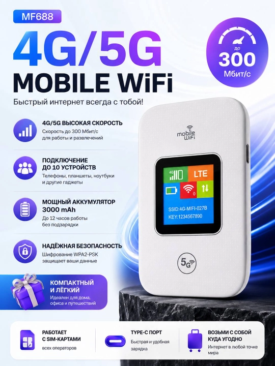 WiFI-Router, Simsiz 4G-5G LTE router Sim-karta