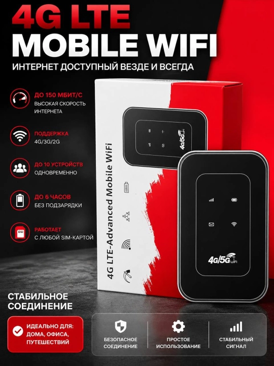 WiFI-Router, Simsiz 4G-5G LTE router Sim-karta - 