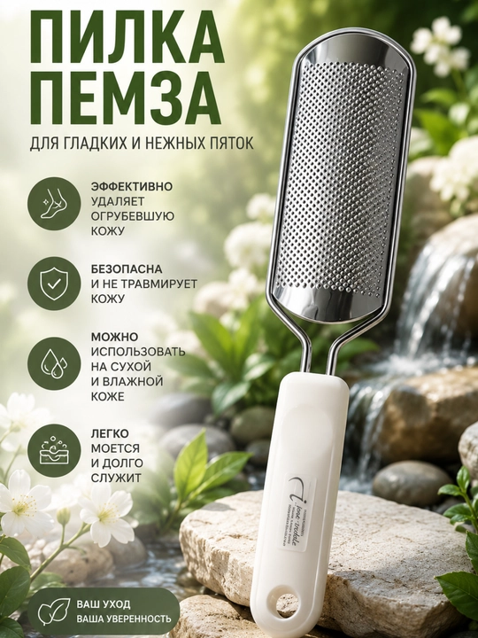 Пилка терка, пемза для пяток, ног, скребок для ног - 