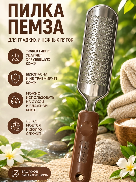 Пилка терка, пемза для пяток, ног, скребок для ног - 