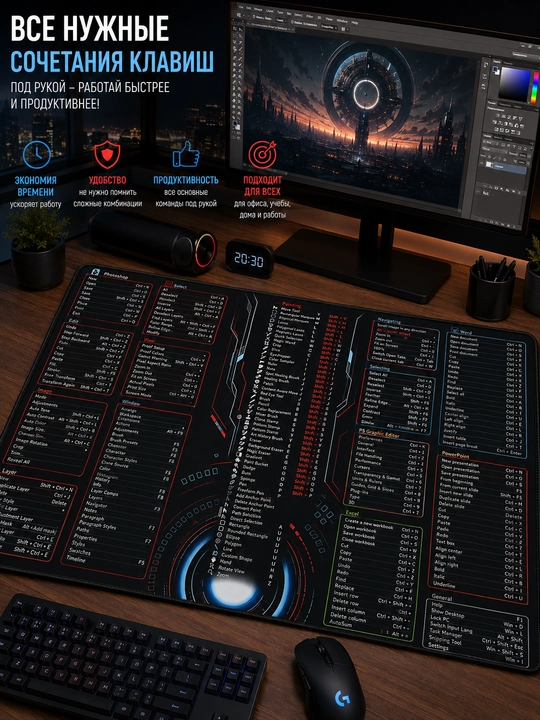 Katta kompyuter kovrik 80x30, gaming mouse pad va klavishli kompyuter gilamcha