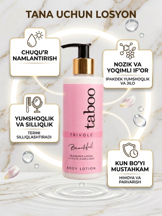 Tana losyoni taboo namlantiruvchi krem tana parvarishi xushbo'y parfyumlosyon ayollar ysl - 